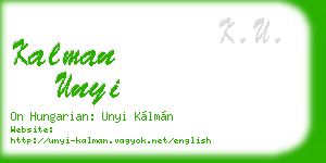 kalman unyi business card