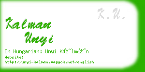 kalman unyi business card